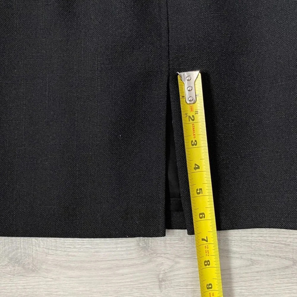 Vintage Jeremy Scott Braemar Dark Grey Dress Size 12 Tight Weave Lined 🇨🇦 - Picture 7 of 17